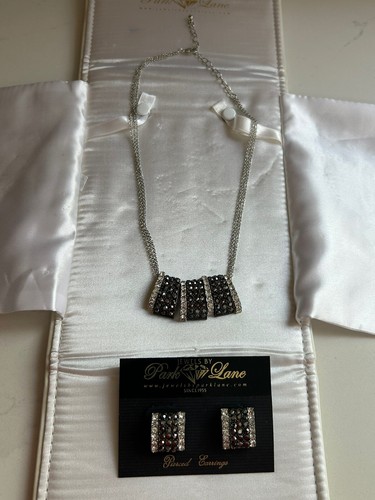 PARK LANE NECKLACE AND EARRING SET SILVER TONE SPECIAL OCCASION NWT