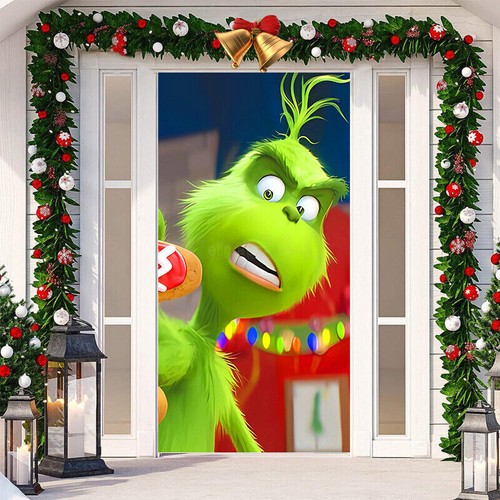 G-rinch Banner Sign Christmas Front Porch Door Decoration Outdoor Xmas Decor NEW - Picture 30 of 44