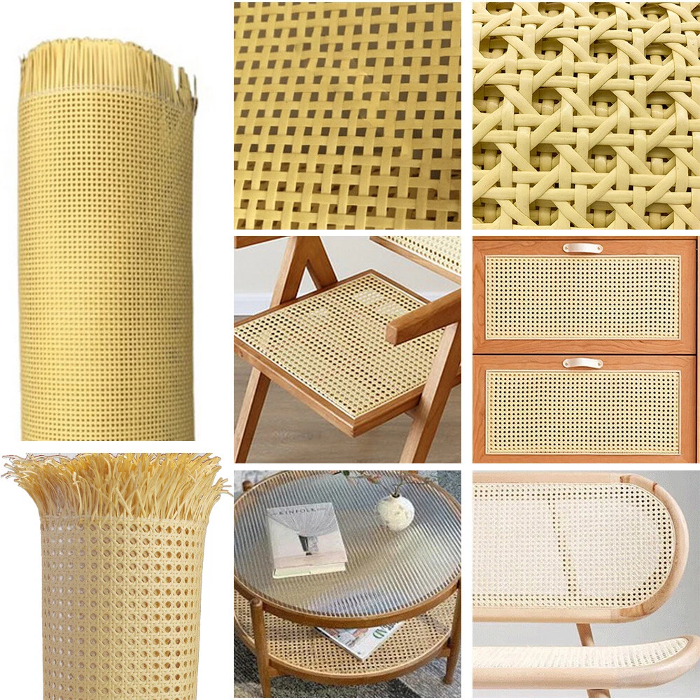 Plastic Artificial Weave Rattan Cane Webbing Sheet Panels Material DIY  Furniture