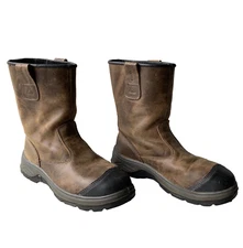 Delta Plus Camaro Brown Leather Oil/Heat Resistant Safety Harness Boots ~ Size 7