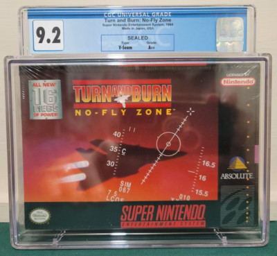 NEW Sealed GRADED CGC 9.2 A++ Turn and Burn: No-Fly Zone (Nintendo SNES, 1994)