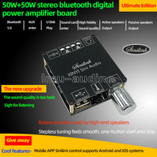1PCS MINI 50Wx2 Bluetooth Wireless Audio Digital Power Amplifier Stereo Board