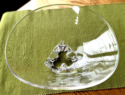 Vtg Retired STEUBEN GLASS #8089 Trillium Footed Display Bowl by Pollard GORGEOUS