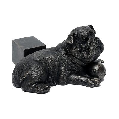 Pflanztopf Ornament Töpfchenfüße Englische Bulldogge Rasse 3er Set Tier Bronzefarben