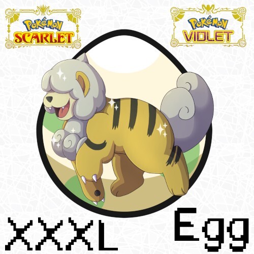 XXXL Huevo Brillante Hisuian Growlithe Lv.1 Jumbo Mark Hisui Pokemon Escarlata Violeta SV
