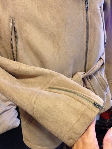 FU DA NEW YORK TAN BEIGE CASUAL  COAT SZ: L - Picture 4 of 5