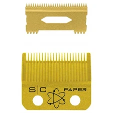 StyleCraft Fixed Gold Titanium Faper Replacement Blade Slim Deep Tooth SC525G