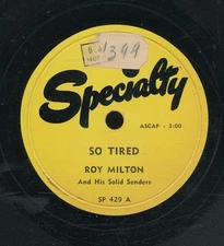 14pc78 -R&B -Specialty 429-Roy Milton- PROMO