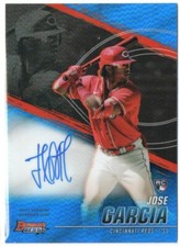 Jose Garcia 2021 Bowman's Best - Best of 2021 Autograph Blue Refractor /150 AUTO