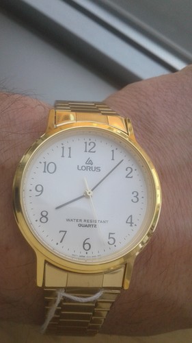 Lorus Seiko V515-8A00 GOLD PLATED Vintage Collection Japan NOS Orologio Uhr