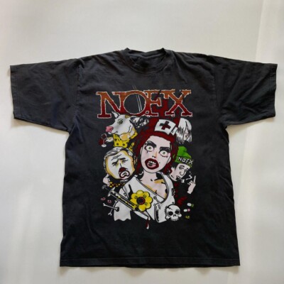 NOFX Punk In Drublic T-Shirt, Unisex Black Cotton T-Shirt, Size S-5XL