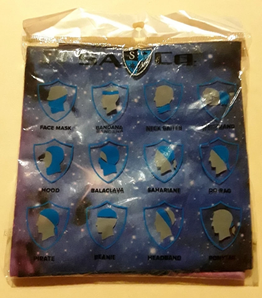 SA CO Salt Armour Protector Facial Bandana Cuello Polaina Muñequera Patrón Galaxia NUEVO Foto 2 de 2