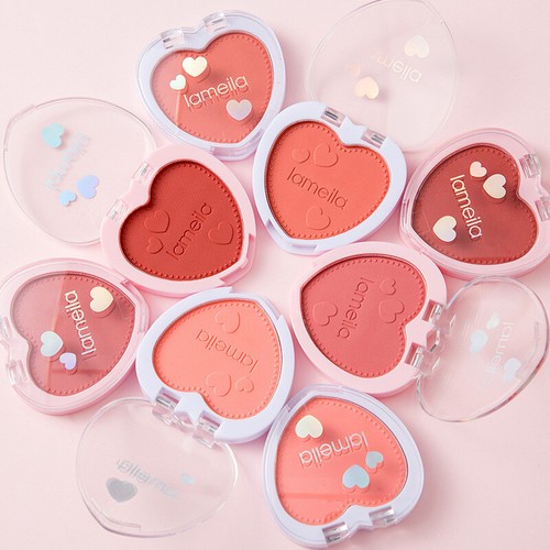 Blush Makeup Love Palette 4Color Mineral Powder Peach Red Rouge Lasting Natural - Picture 2 of 20