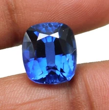 Natural 12.20 Ct AA+ Cushion Cut Bright Blue Kashmir Sapphire Certified Gemstone