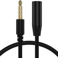 2-Pack Headphone Audio Adapter 4-Pole 3.5mm Male to 2.5mm Female Short Cable