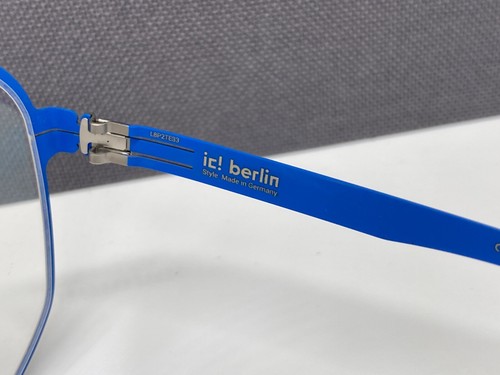Ic Berlin Eyeglasses Frames Men Woman Gray Blue Large Lens Bradly H. NP:499€ - Picture 11 of 15