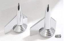 Chrome Hood Rockets 1957 57 Chevy Belair 210 150 Made In Us Danchuk 469 Chrome Hood Rockets 1957 57 Chevy Belair 210 150 Made In Us Danchuk 469