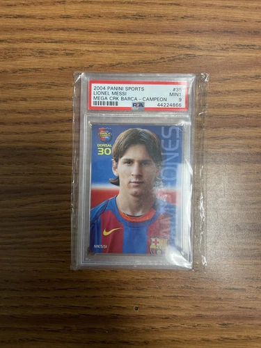 2004 Panini Sports Mega Cracks Campeon Lionel Messi ROOKIE RC #35 PSA 9 MINT