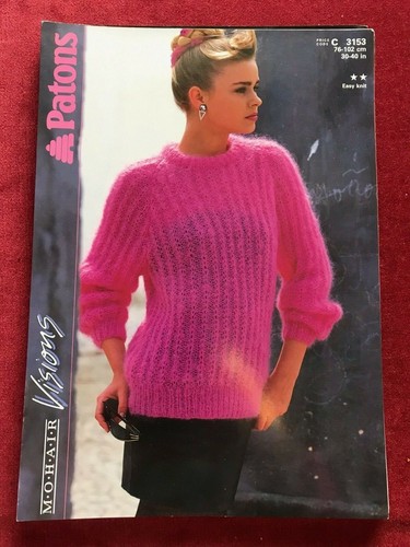 Patons Original 1980's Mohair Visions Knitting Patterns 330.1 - Picture 2 of 19