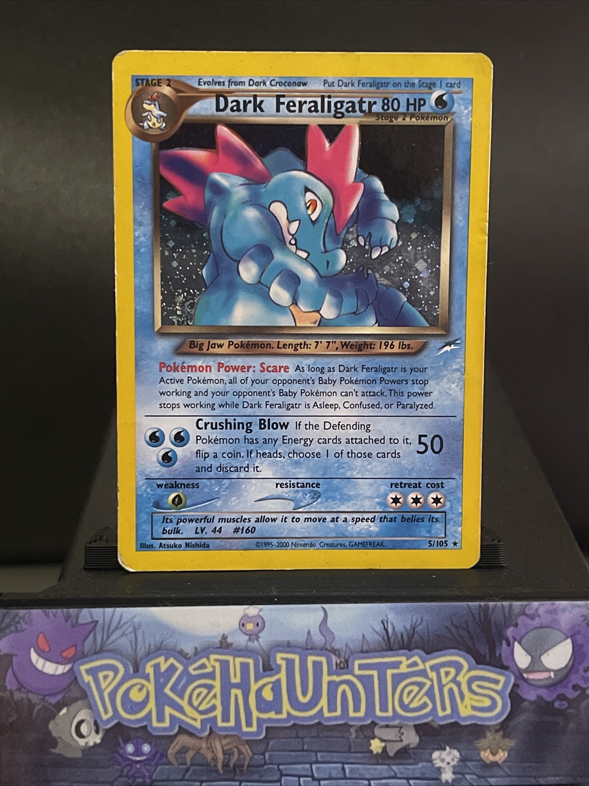 Pokemon Card Dark Feraligatr 5/105 Rare Holo Neo Destiny Set WOTC Played