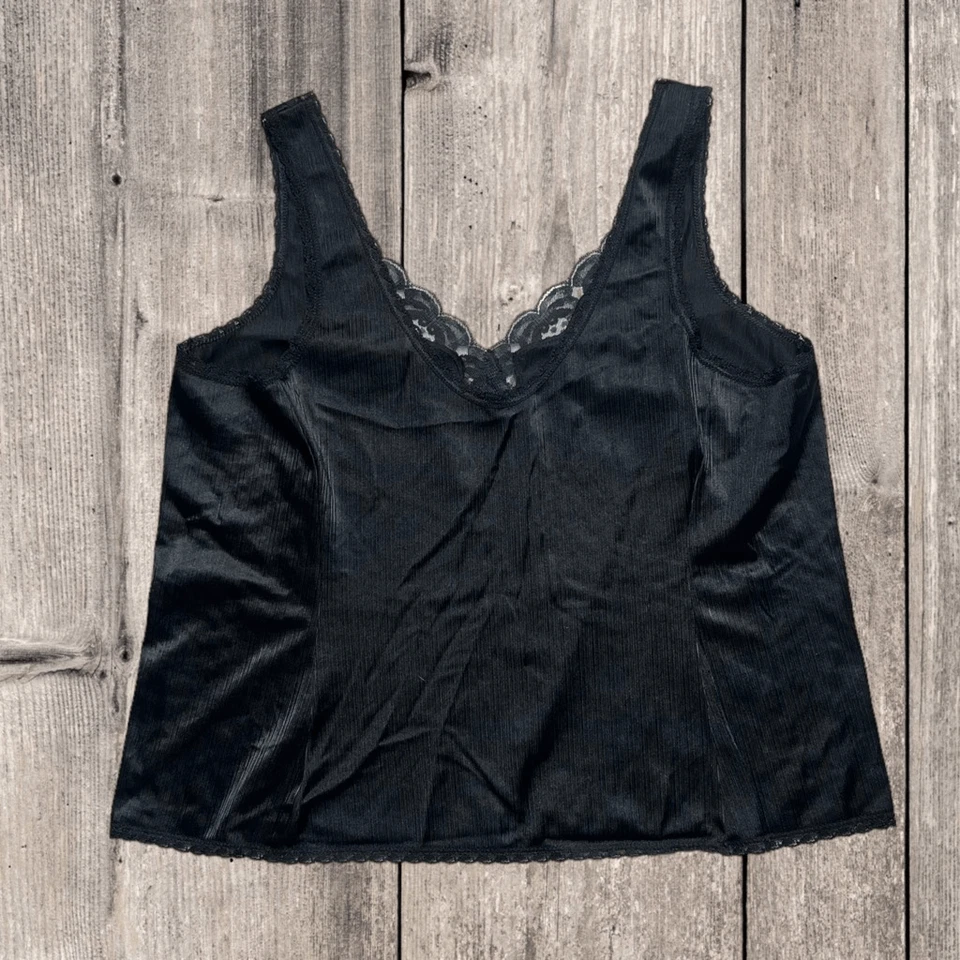 Top camisola de encaje con correa ancha para el hombro Warner's para mujer talla 36 en muy buen estado Foto 2 de 4