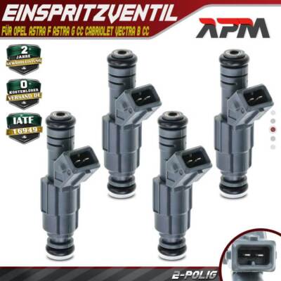 4x Einspritzventil Injektor für Opel Astra F G Vectra B Zafira A 1.4 1.6 16V