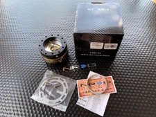 NRG INNOVATIONS 2.0 QUICK RELEASE BLACK W/ CHROME GOLD RING SRK-200BK/CG