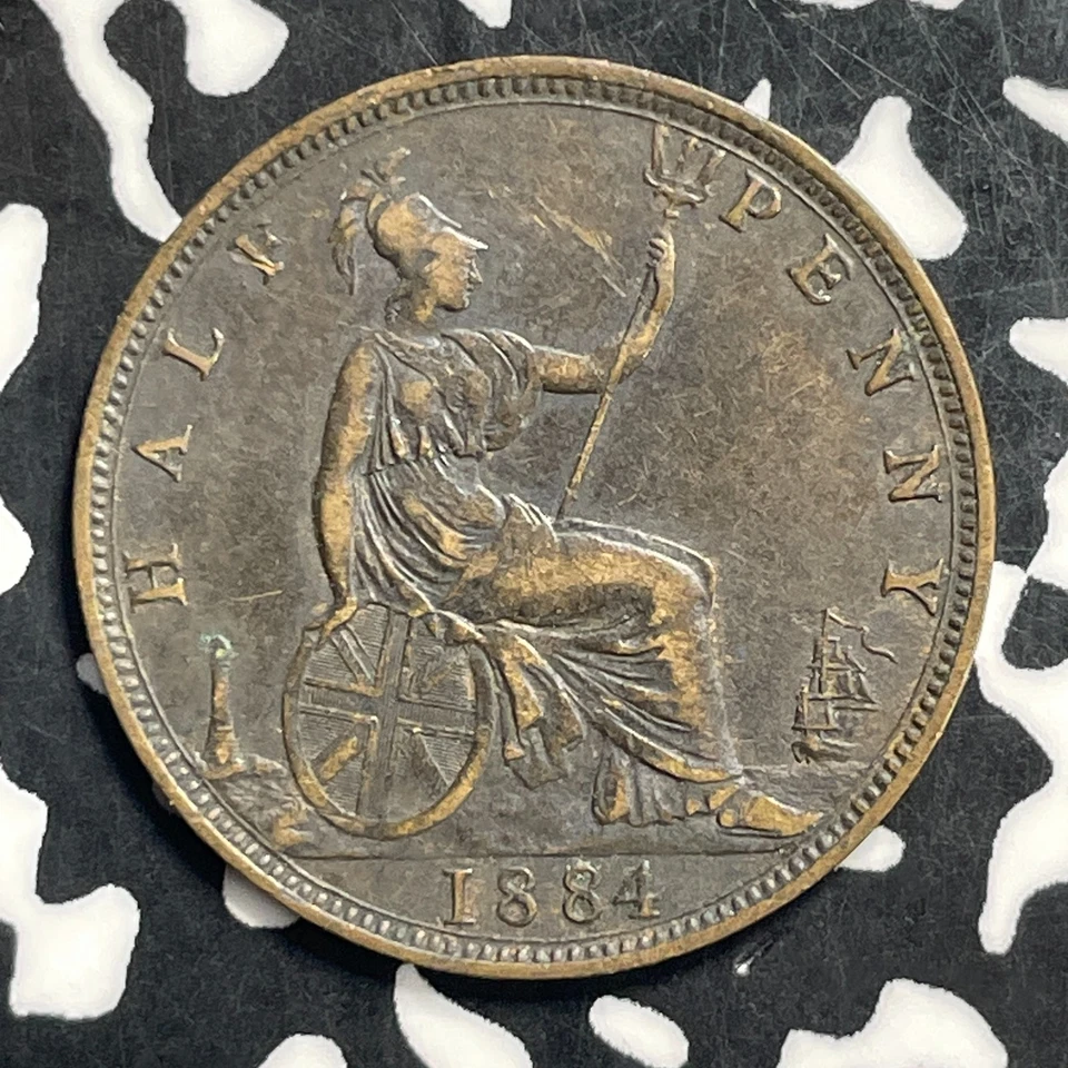 1884 Great Britain 1/2 Penny Halfpenny Lot#C0596 - Image 2 of 2