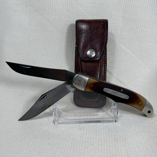 Vintage Schrade Old Timer 250T USA 2-Blade Folding Pocket Knife Slip Joint