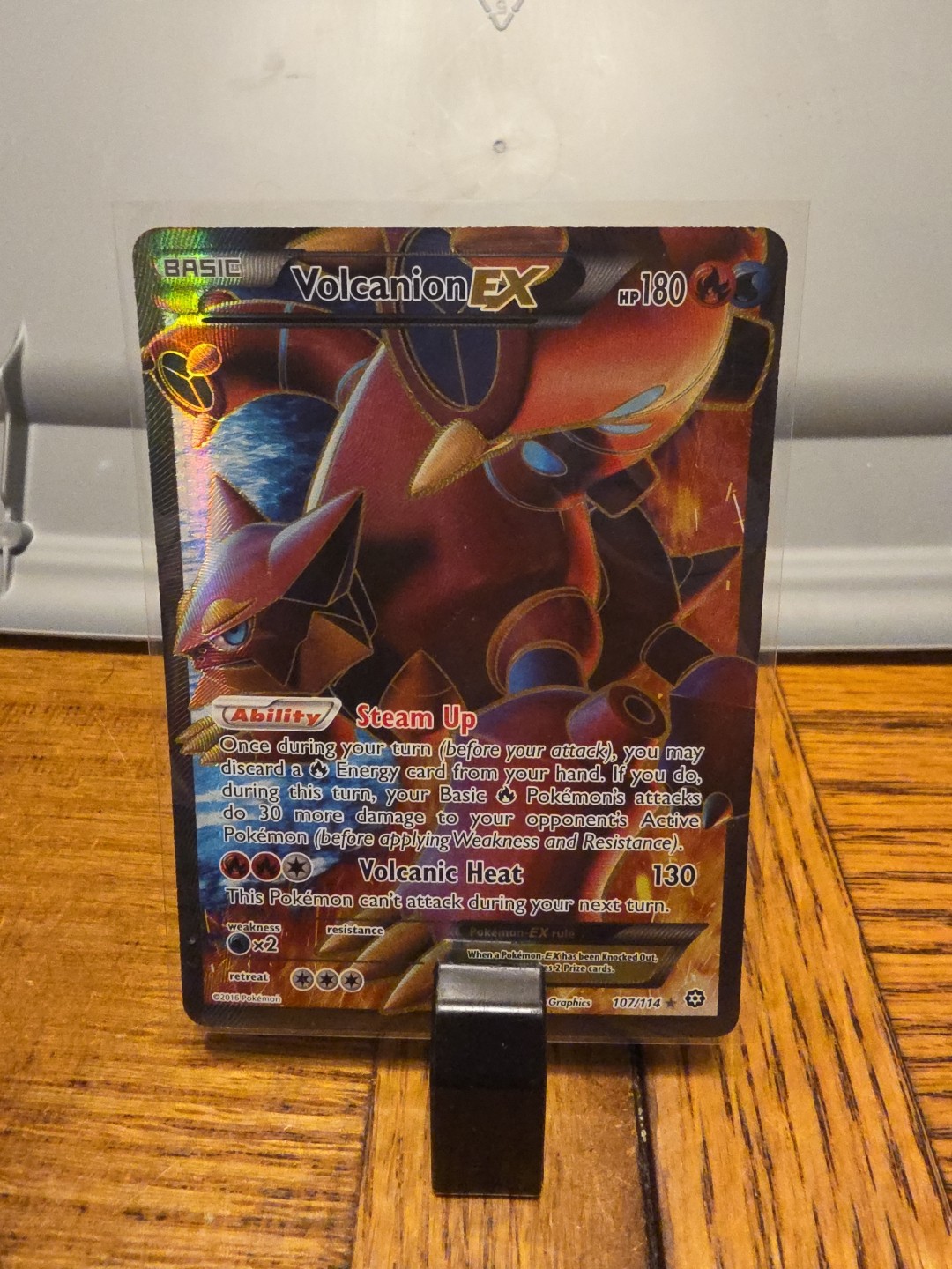 Volcanion EX 107/114 Holo Full Art Pokémon Steam Siege XY NM Condition