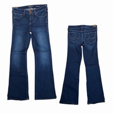 Ariat Women Sz 29L Jeans Ultra Stretch Perfect Rise Katie Flare Maya Blue READ