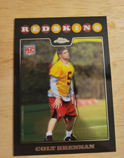 2008 Topps Chrome COLT BRENNAN Rookie Card RC #TC172 Washington Redskins Hawaii. rookie card picture
