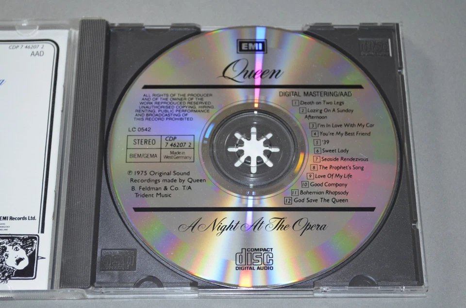 Queen – A Night At The Opera / EMI 1986 / W.Germany 1st. / Rar - Bild 2 von 3
