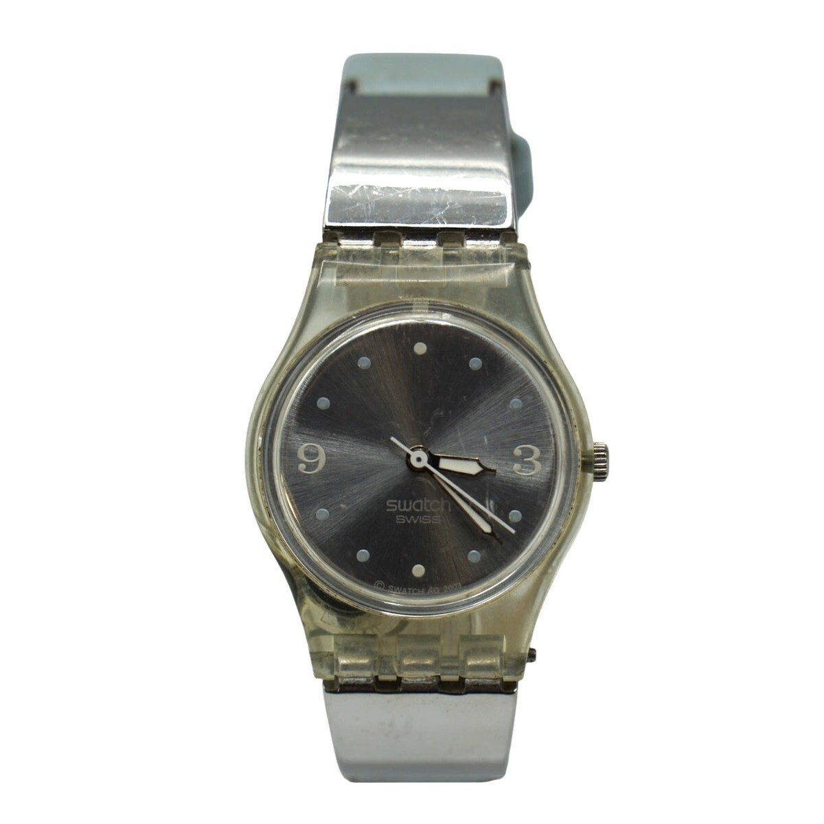 Swatch Watch - LM122 - URBAN LADY VINTAGE Swatch Watch LM122 Urban Lady 2002 Leather Khaki  main image 4