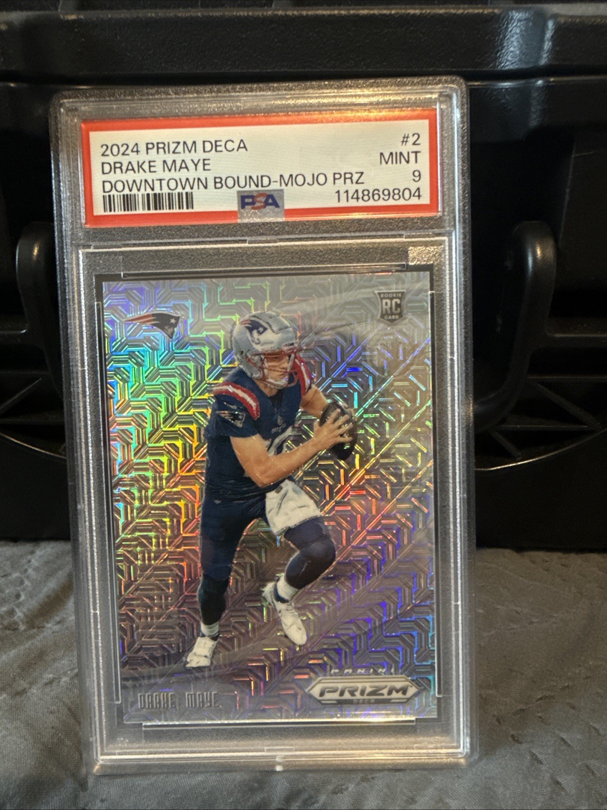 2024 Panini Prizm Deca - Downtown Bound Drake Maye #2 Mojo Prizm /30 (RC)