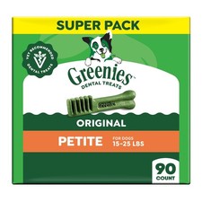 Greenies Adult Petite Dog Dental Treats, Natural, Oral Health, Original, 90Count