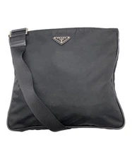 PRADA                    PRADA 174 Tessuto nylon shoulder bag in black with some