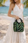 STAUD COTE BEADED BAG GREEN PALM MSRP$395  Chic& Perfect for Day-to-Night
