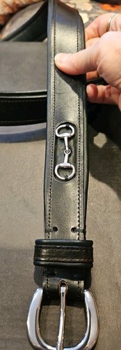 Noble Outfitters On the Bit Belt Size XXL Leather Equestrian Belt Black - Picture 2 of 5