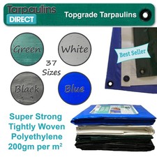 Topgrade Tarpaulin 200gsm Heavy Duty Waterproof Sheet Cover Tarp