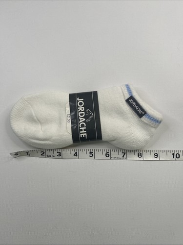 VTG Socks 9-11 USA Made Low Cut Jordache Ladies White Blue Ankle 90s NOS - Picture 6 of 6