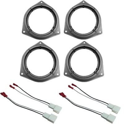 2 x Pairs 6.5'' Car Door Speaker Adapter Plates for Toyota Venza Solara RAV4 C...