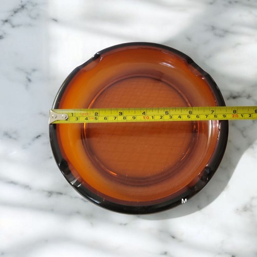 1940s Vintage Amber Glass Cigar Ashtray Replacement For Stand - Imagen 4 de 6
