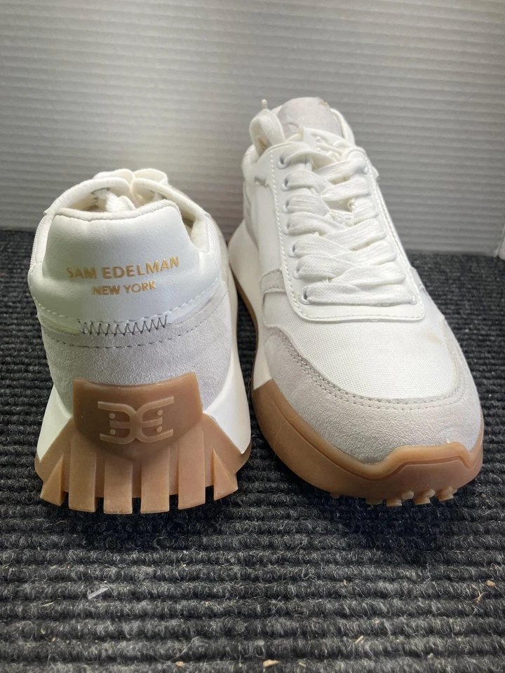 Zapatos Sam Edelman para mujer talla 9,5 blancos Layla gamuza nailon suela de goma I5610M3100 Foto 3 de 4