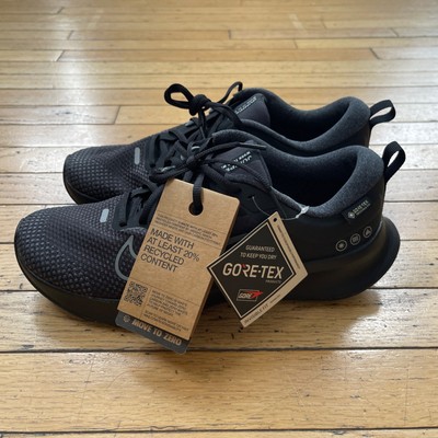 Nike Juniper Trail 2 GTX Gore-Tex Black Gray Trail Running HM9734-001 Men Sz 8.5