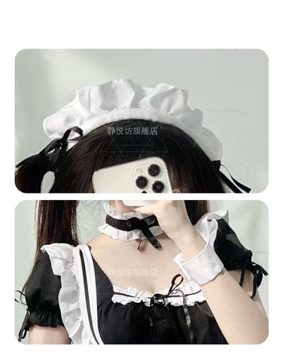 One Piece Maid Lolita Cosplay Dress Black S | Unused Accessories Japan - Picture 6 of 10
