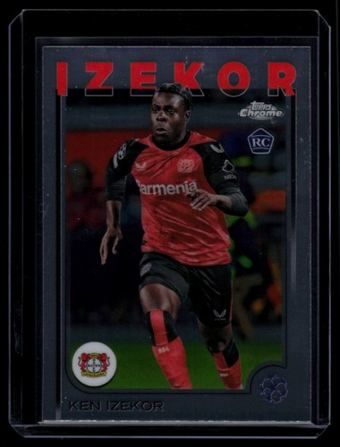 KEN IZEKOR 2024 Topps Chrome UEFA Club Base Card #75 RC BAYER 04 LEVERKUSEN