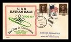 Dr Jim Stamps USS Nathan Hale SSBN 623 First Day in Commission Naval Cover