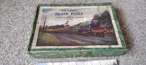 VICTORY WOOD JIGSAW - THE FLYING SCOTSMAN - 1930/40s 45 Piece - Picture 4 of 6