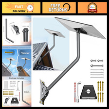 Adjustable 26" Wall/Roof Mount for Starlink V3 Dish - Aluminum Pipe Adapter Incl